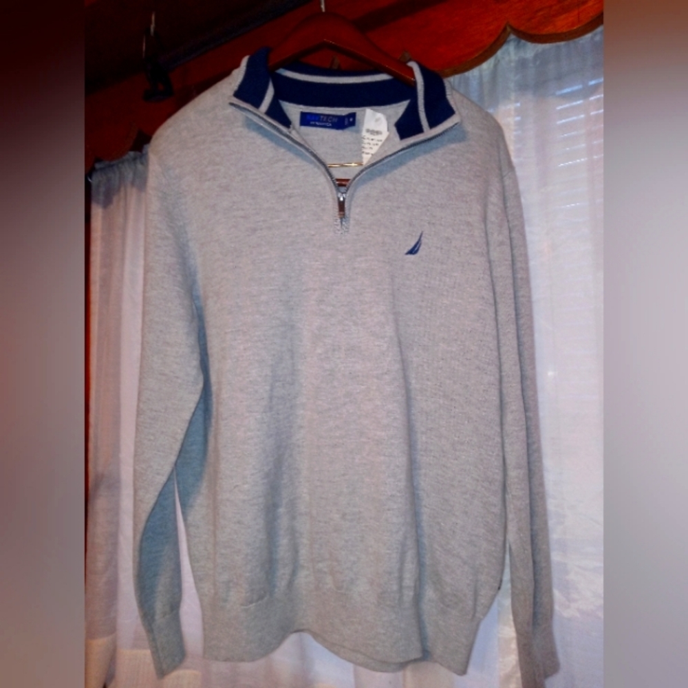 Navtec by Nautica sweater grey medium nwt